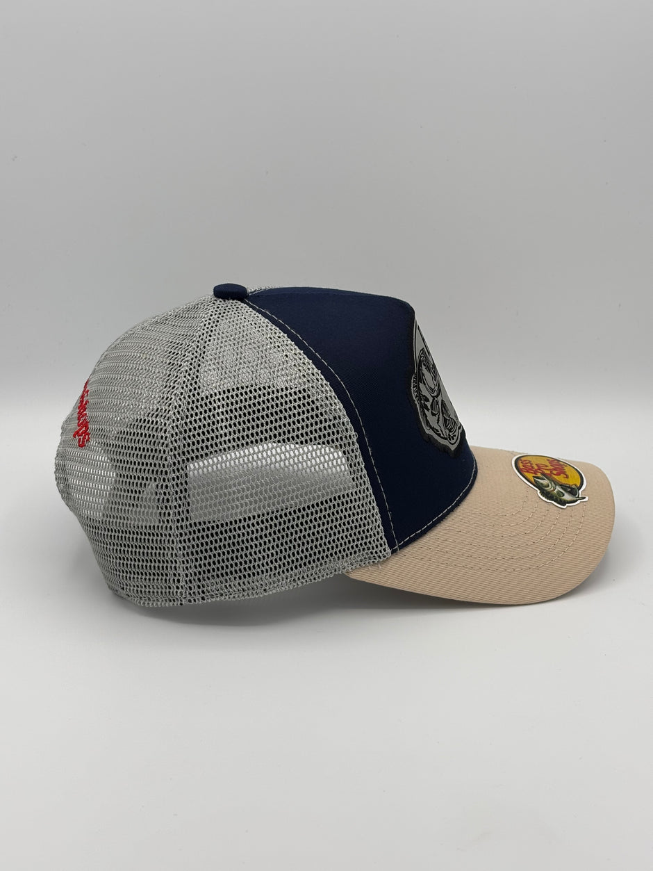 Gorra Bass Pro Azul Malla Gris